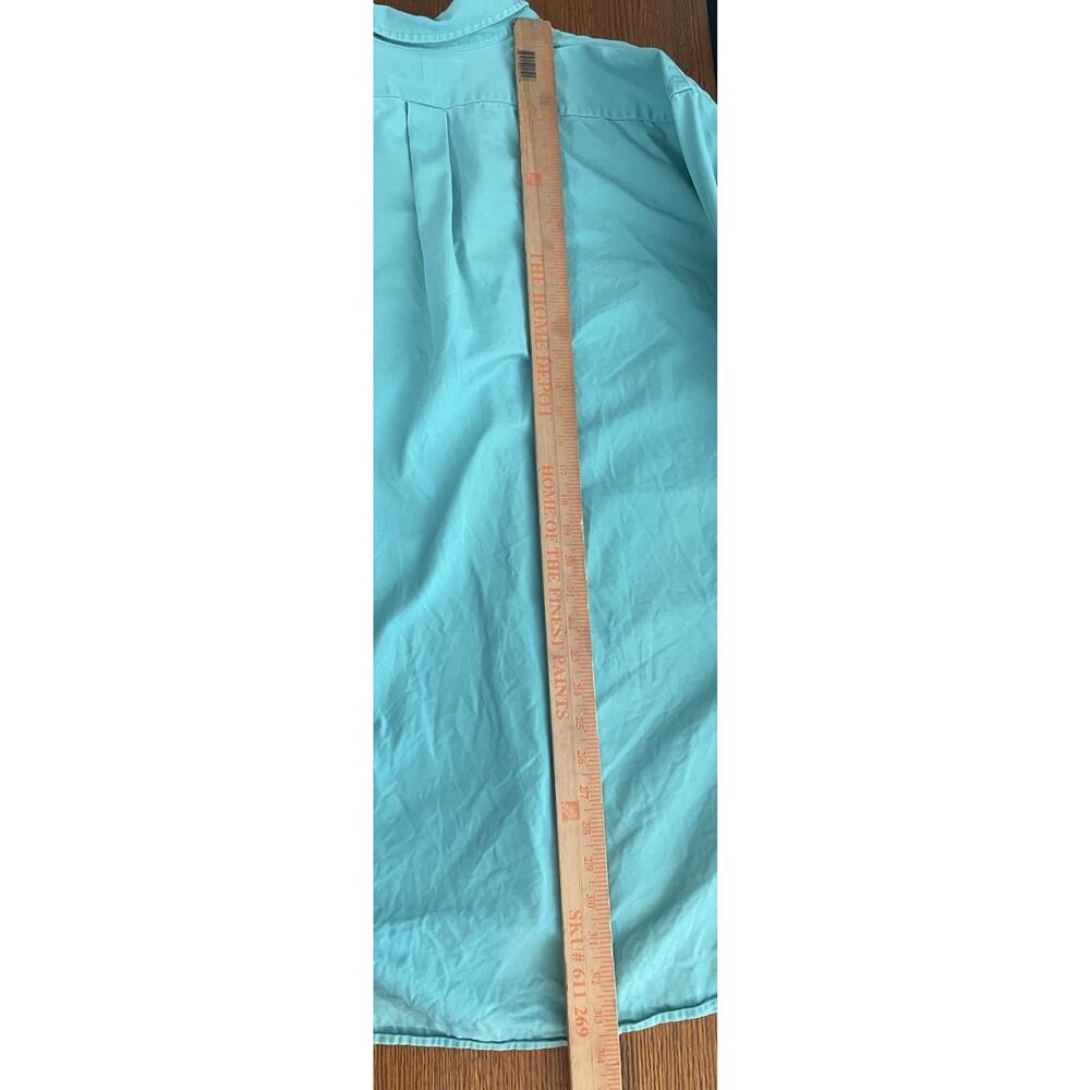 Ralph Lauren Blake Classic Button Front Shirt Mens XL Aqua Turquoise Pink Pony - Picture 14 of 14
